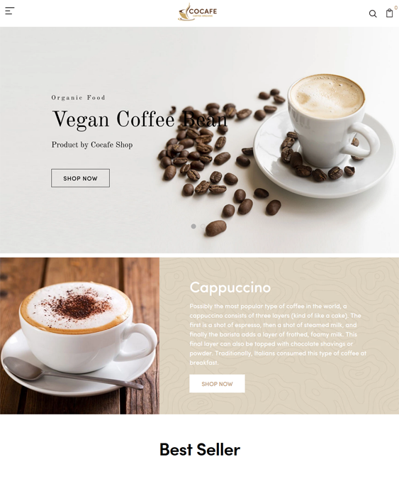 Shopify Themes For Coffee Shops And Tea Stores