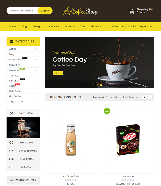 Shopify Themes For Selling Drinks