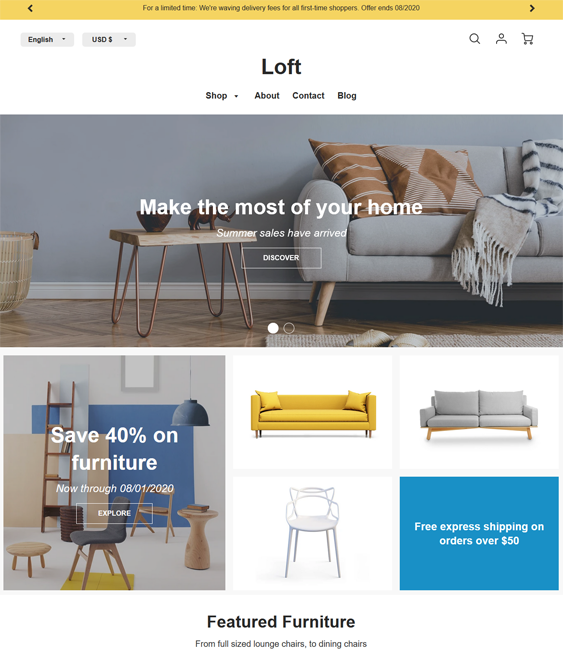 Shopify Themes For Furniture Stores feature
