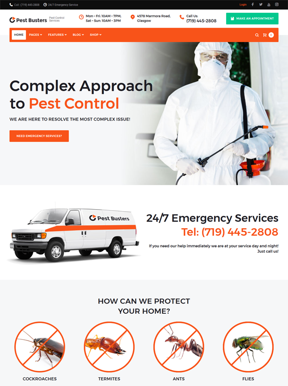 Pest Control WordPress Themes