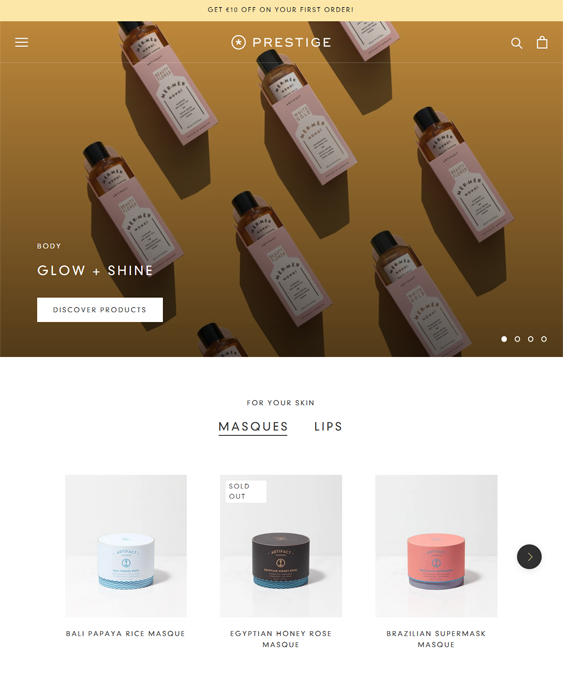 Shopify Themes For Selling Beauty Products, Skincare, Makeup, And Toiletries feature