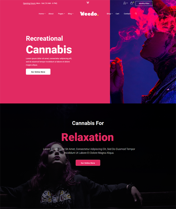Medical Marijuana WordPress Themes For Cannabis Companies