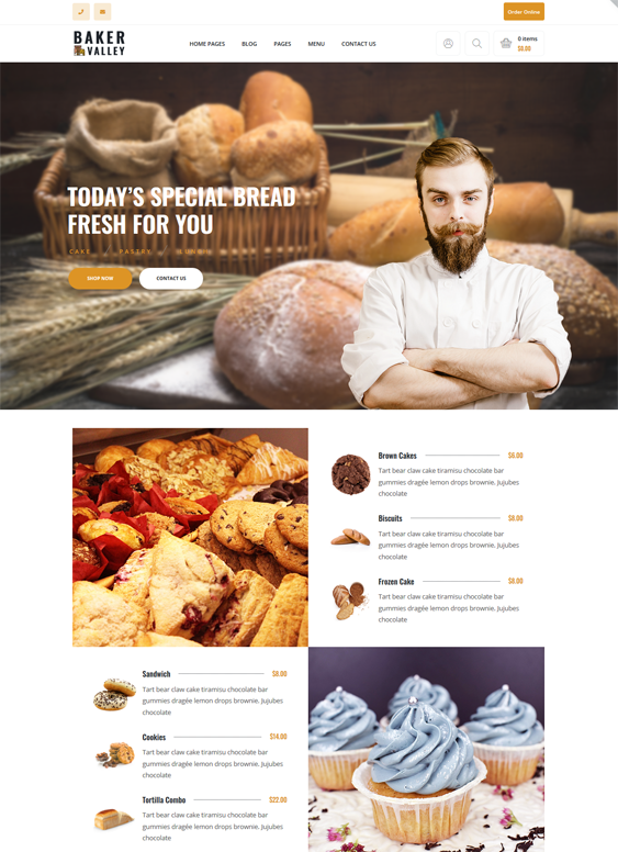 WordPress Themes For Bakeries, Cake Shops, And Patisseries