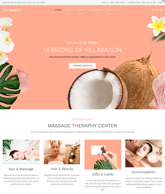 WordPress Themes for Massage Salons and Therapists