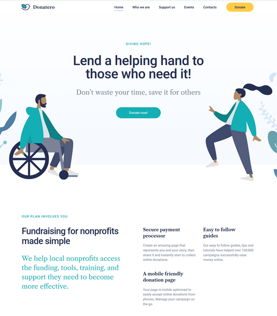 Nonprofit And Charity WordPress Themes feature