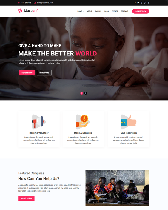 Nonprofit And Charity WordPress Themes