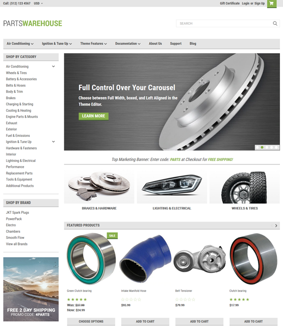 BigCommerce Themes For Car, Vehicle, And Automotive Stores
