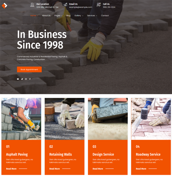 WordPress Themes For Building Contractors And Constructions Companies feature