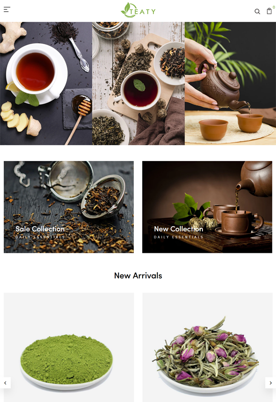 Shopify Themes For Tea Shops feature