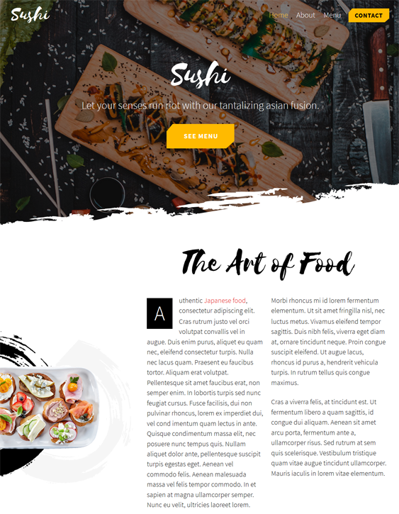 WordPress Themes For Sushi Restaurants