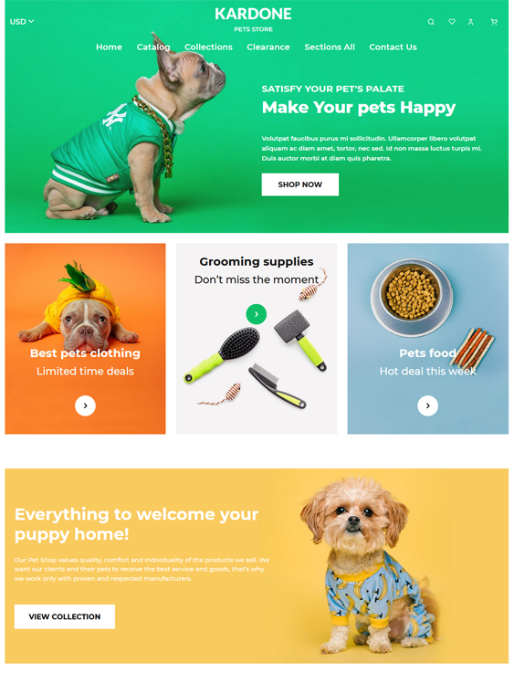kardone pet store shopify theme