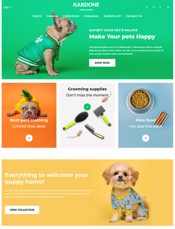 Shopify Themes for Online Pet Stores