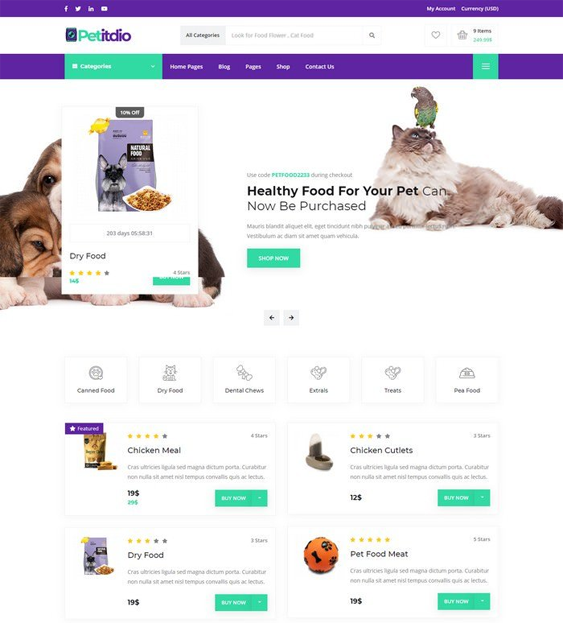 WordPress Themes For Pets And Vets feature