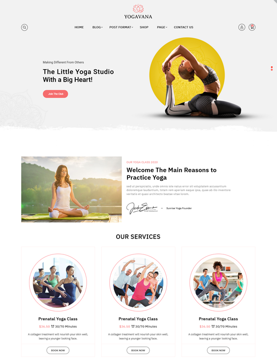 WordPress Themes For Yoga Instructors And Studios