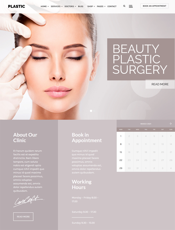 WordPress Themes For Plastic Surgeons And Cosmetic Surgery Clinics