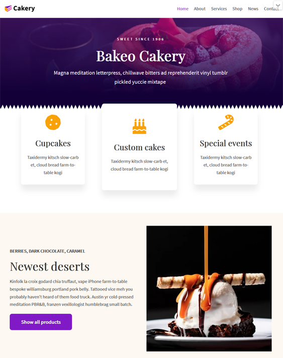 WordPress Themes For Bakeries, Cake Shops, And Patisseries feature