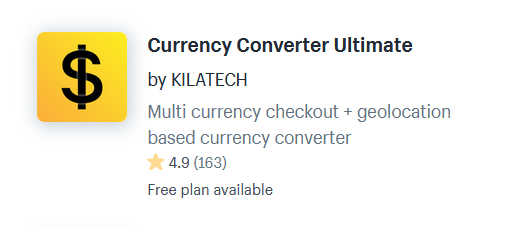 Currency Converter And Switcher Shopify Apps