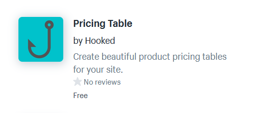 Shopify Apps For Pricing Tables
