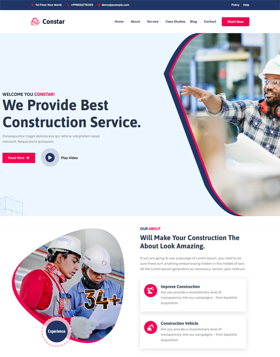 WordPress Themes For Construction Websites