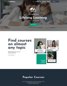 This education WordPress themes feature