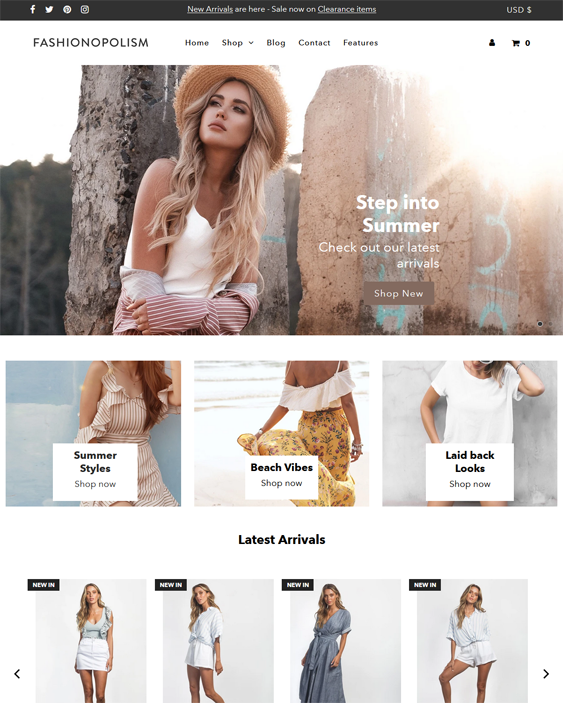 Shopify Themes For Women's Clothing And Fashion Stores