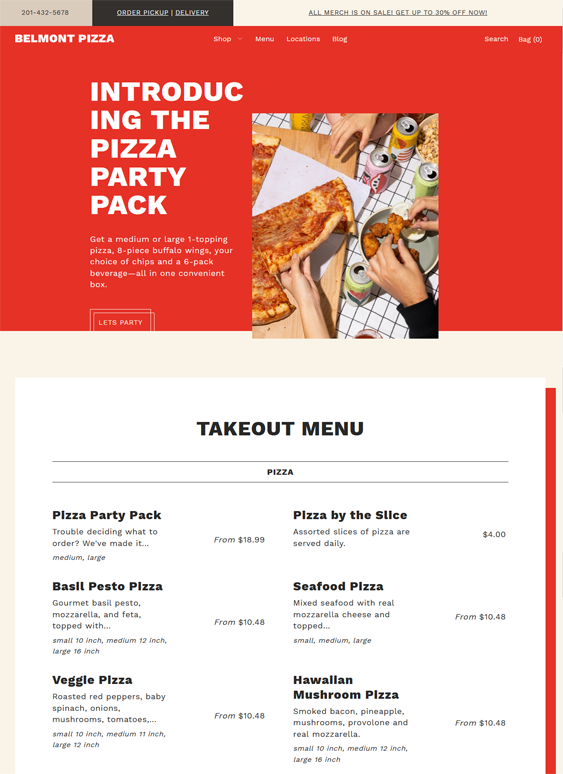 Shopify Themes For Fast Food Restaurants