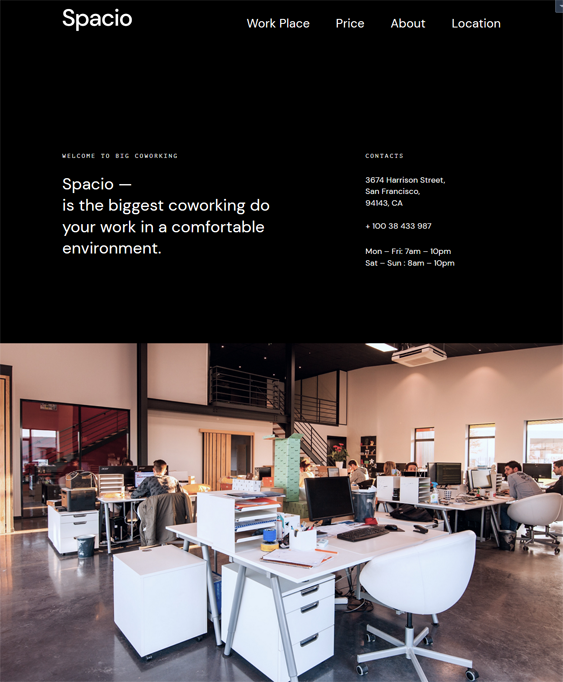 Coworking WordPress Themes For Shared Office Spaces feature