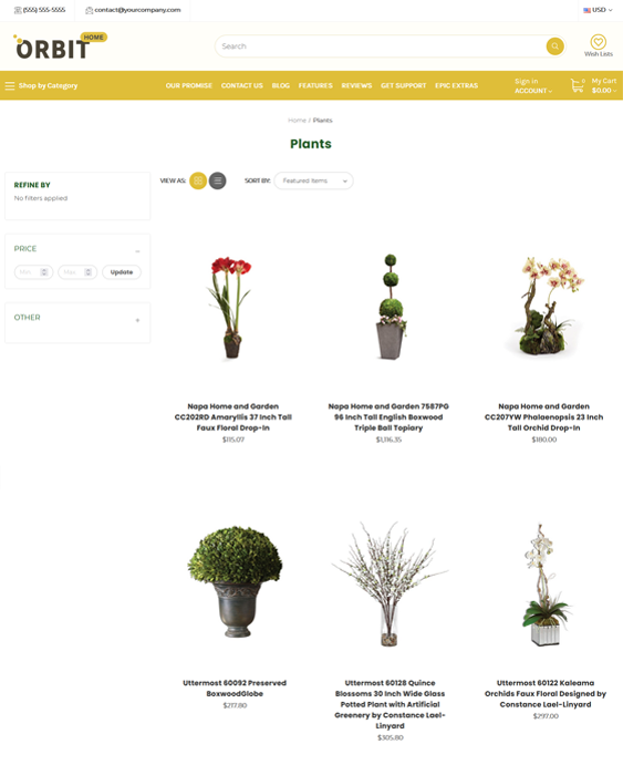 BigCommerce Themes For Selling Plants And Flowers
