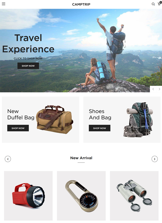 Shopify Themes For Hiking And Camping Equipment And Outdoor Goods