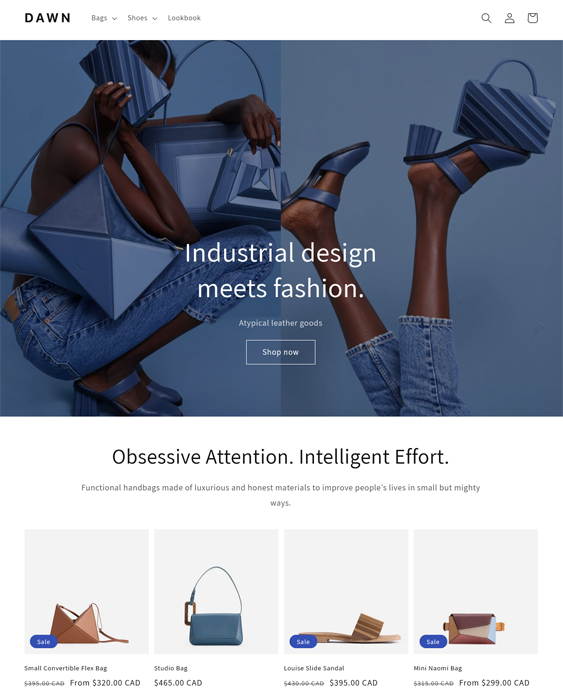 dawn free footwear shopify theme