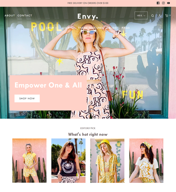 Fashion Shopify Themes For Selling Women's Clothing And Accessories feature