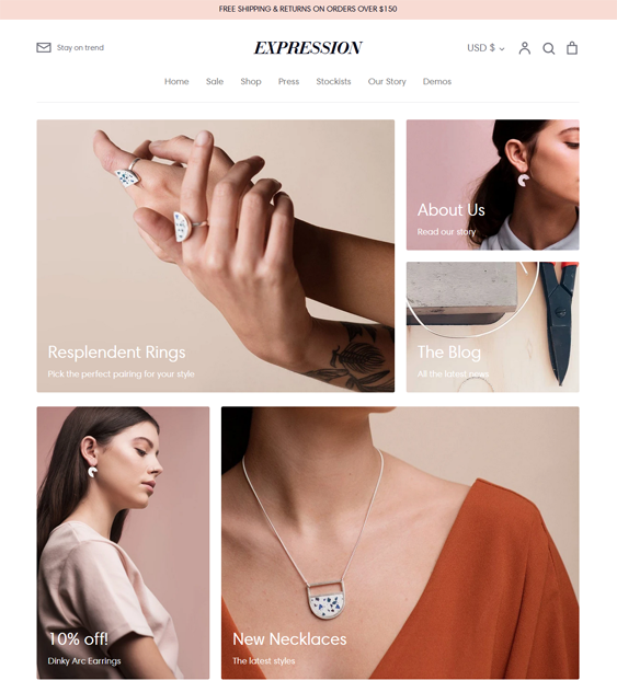 expression naturale shopify theme for selling Wedding And Engagement Rings