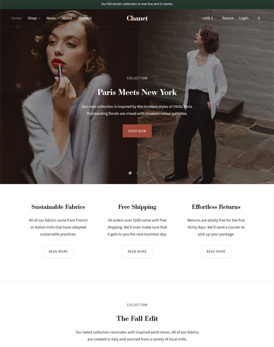 Shopify Themes For Sustainable Clothing And Fashion Stores feature