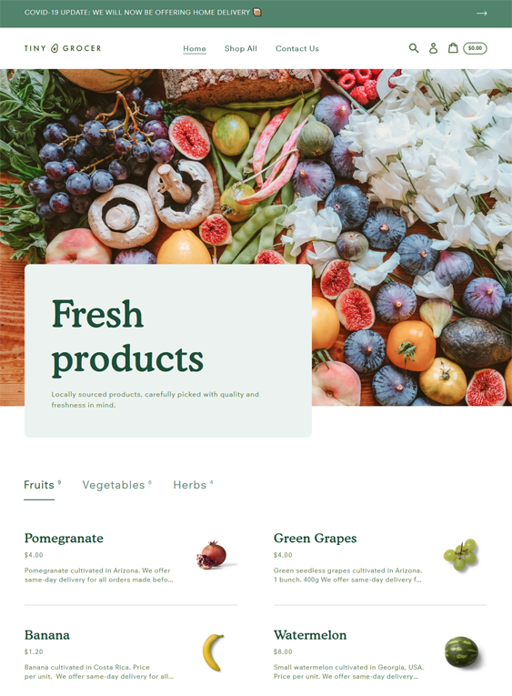 Shopify Themes For Selling Sustainable And Ethically Sourced Food And Drinks