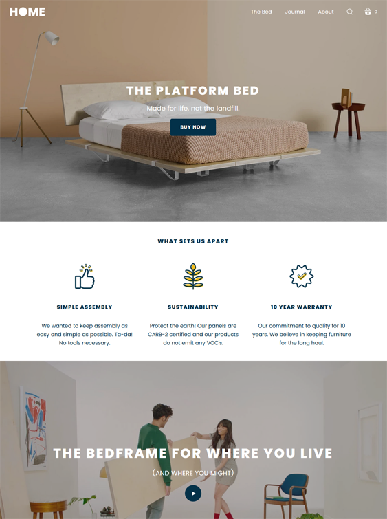 startup home furniture shopify theme