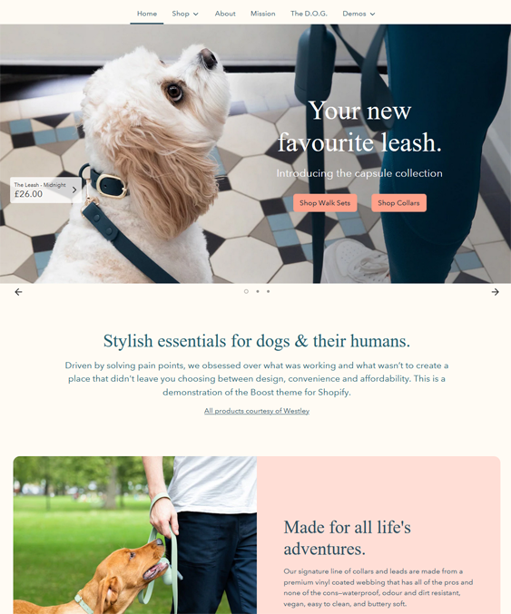 boost bloom pet store shopify theme