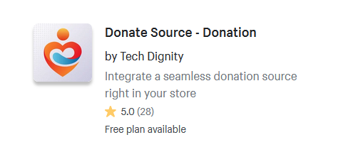 Donate Source Donation Shopify Apps