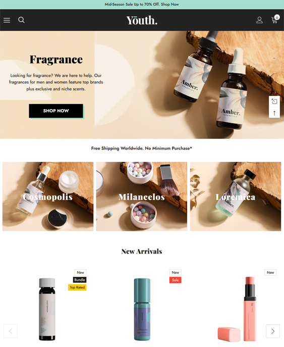 BigCommerce Themes For Selling Clean Beauty Products, Cosmetics, Makeup, And Skincare feature
