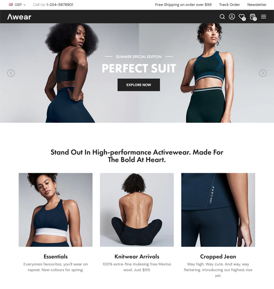 Dynamic Shopify Themes for Selling Fitness Apparel And Activewear