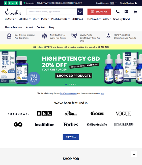 BigCommerce Templates For Online CBD, Cannabis, And Medical Marijuana Stores feature