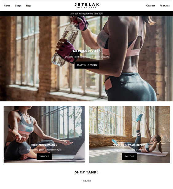 Shopify Themes for Selling Fitness Apparel And Activewear