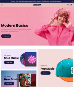musician shopify themes feature