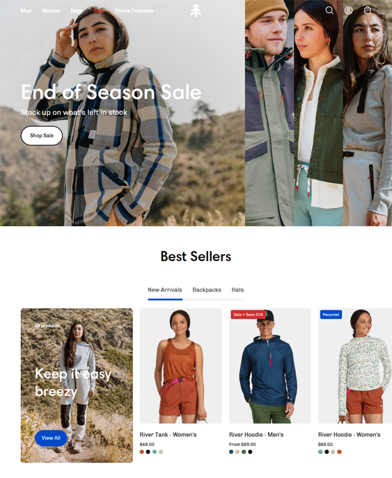 Shopify Themes For Selling Clothing For Men And Women