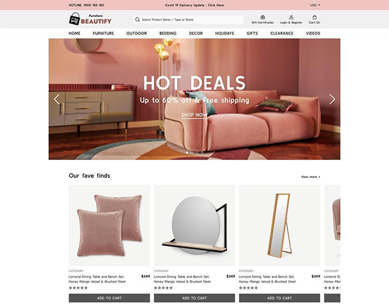 beautify furniture and homewares bigcommerce theme