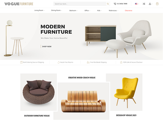 vogue furniture and homewares bigcommerce theme