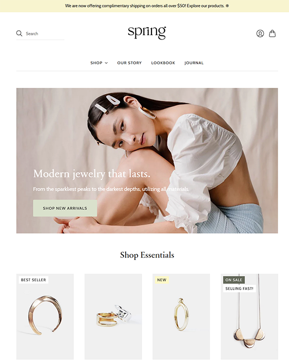 editions spring shopify theme for selling Wedding And Engagement Rings