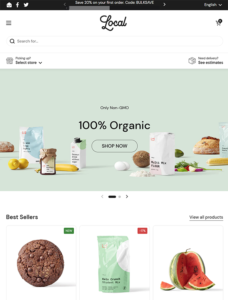 shopify themes for selling food feature