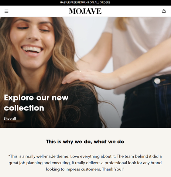 mojave fashion and clothing store shopify theme