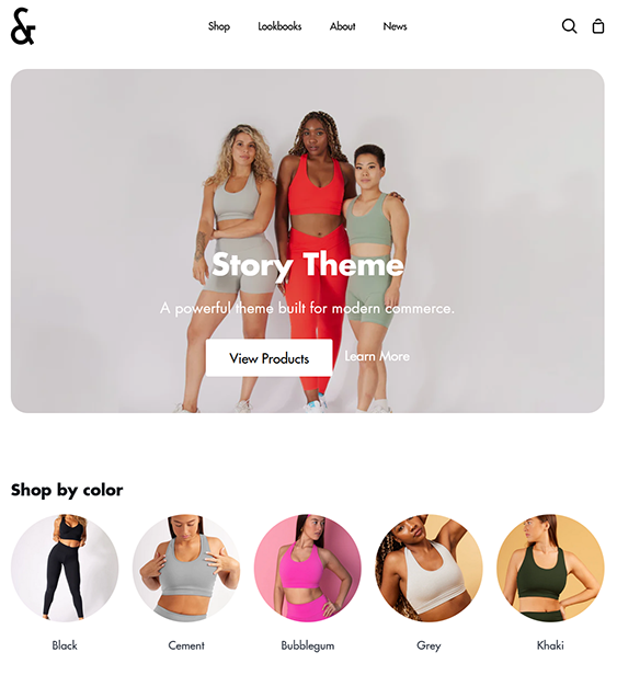 activewear shopify themes feature