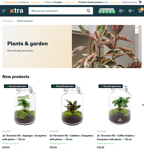 extra maximum shopify theme for selling plants online